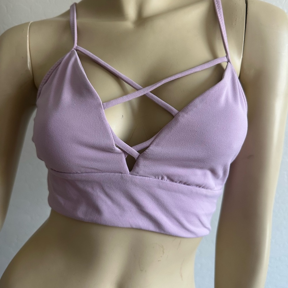 NWOT Lululemon Purple Strappy Bra Size 10